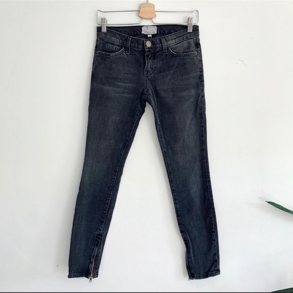 Current/Elliott Denim - Current/Elliott Spade Ankle in Black Night Faded Black Jeans